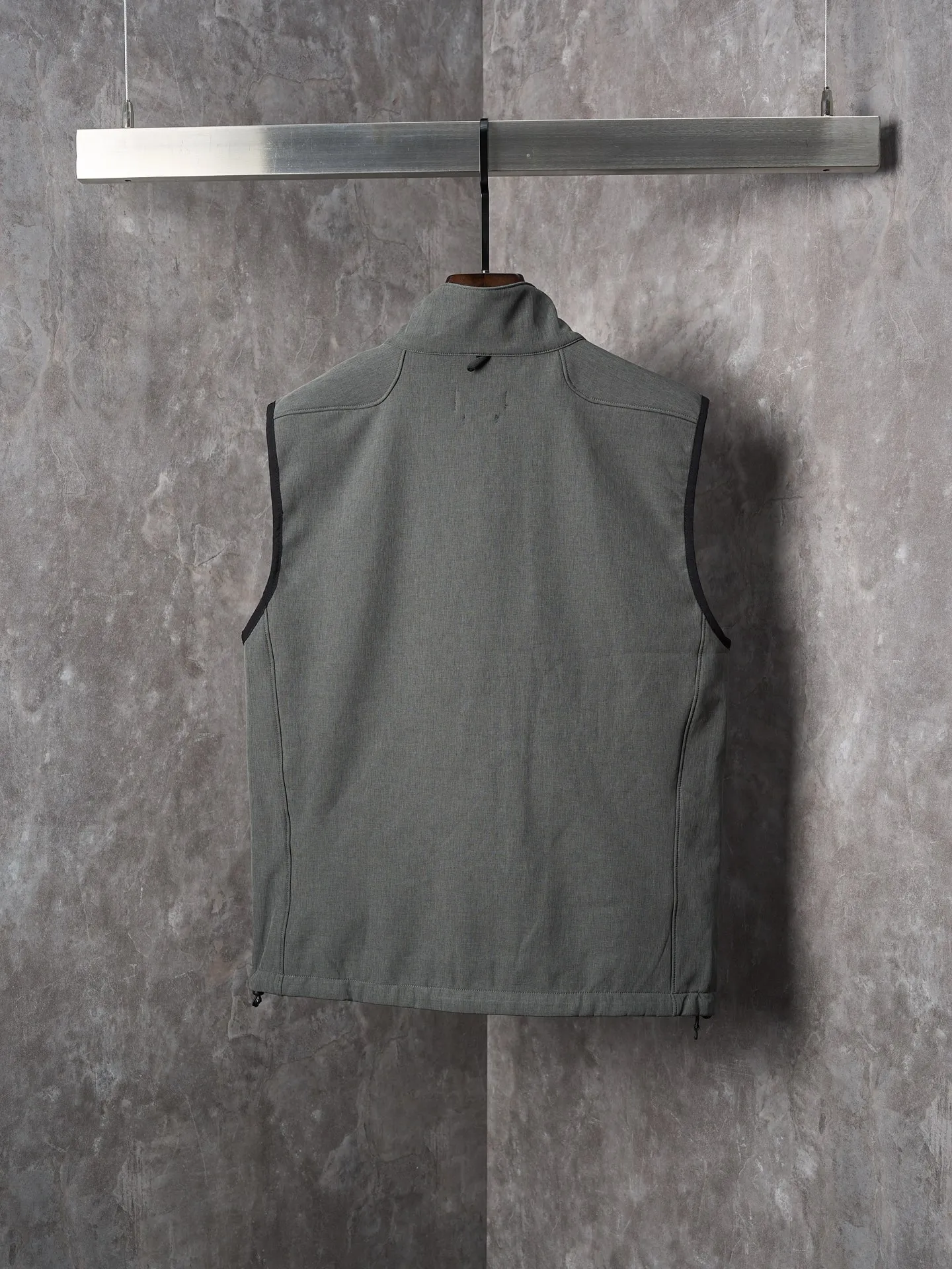 P380 Actual hanging auction】Ralph Lauren/Ralph Lauren technical fabric solid color logo embroidered zipper collar vest cardigan [Ready stock] XS S M L